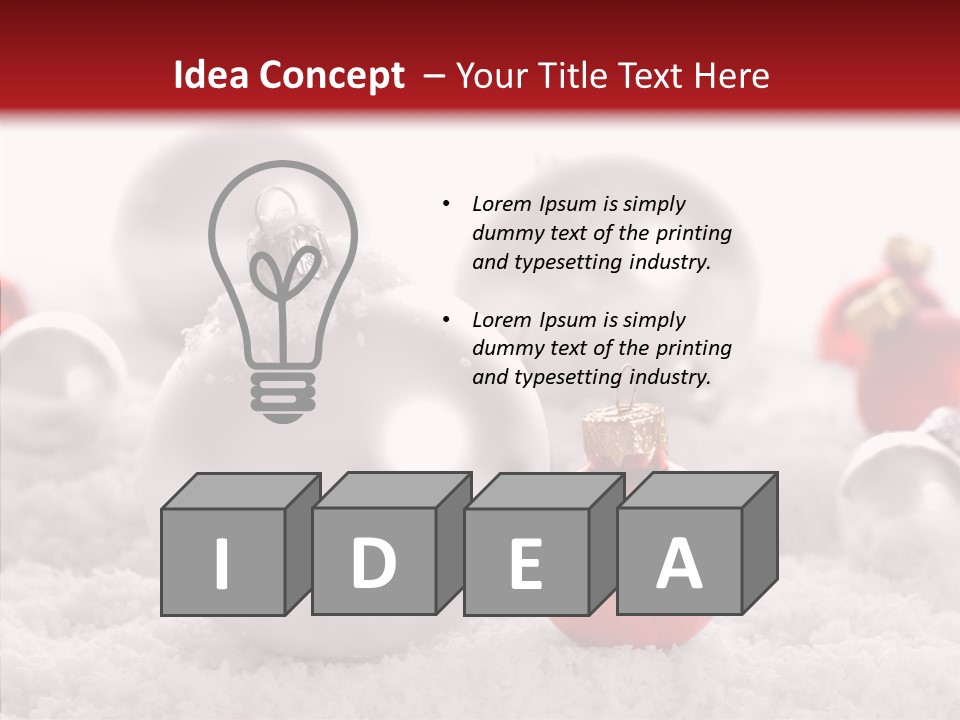 Isolated Snow Glass PowerPoint Template