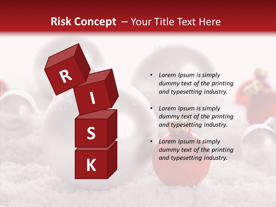 Isolated Snow Glass PowerPoint Template