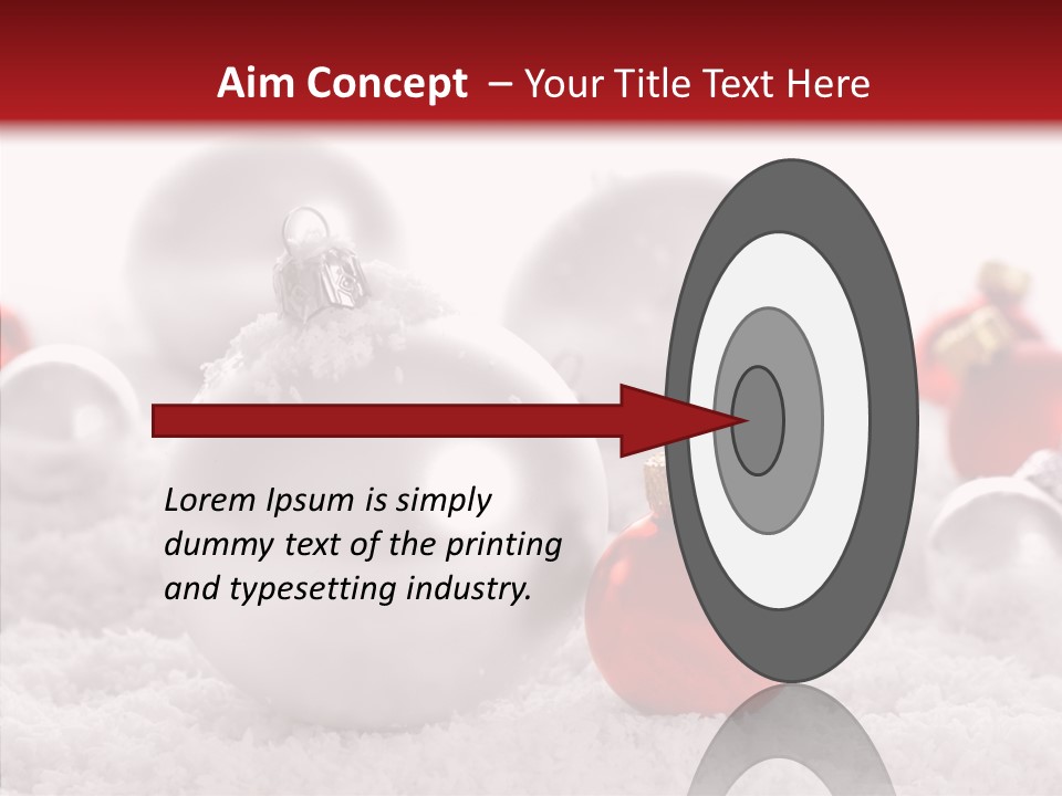 Isolated Snow Glass PowerPoint Template