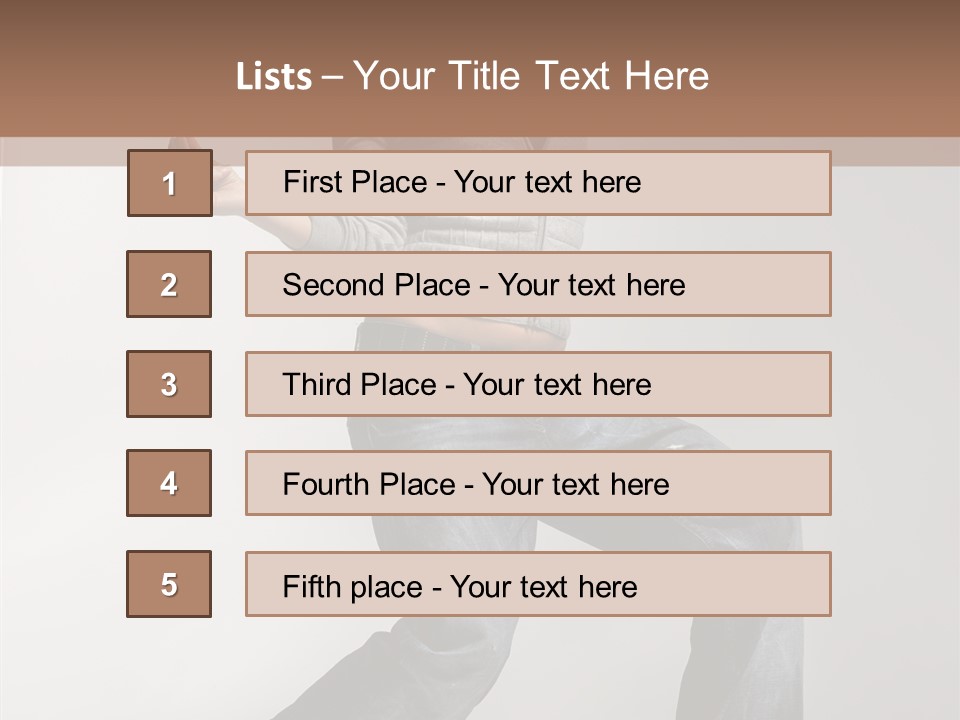Adult Moving Performer PowerPoint Template