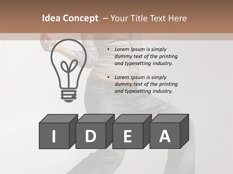 Adult Moving Performer PowerPoint Template