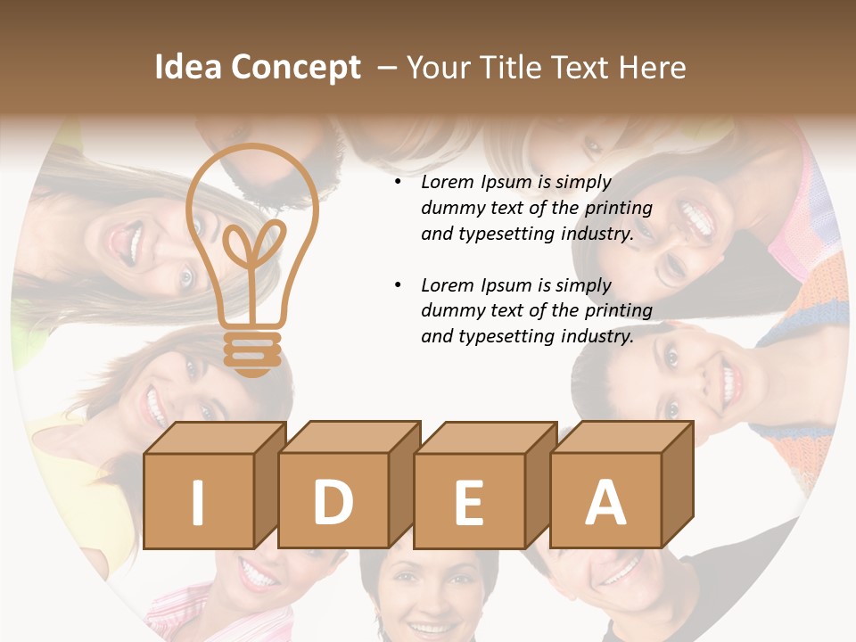 People Throng Surprise PowerPoint Template