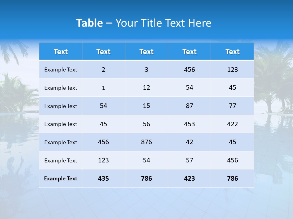 Tree Aqua Coconut PowerPoint Template