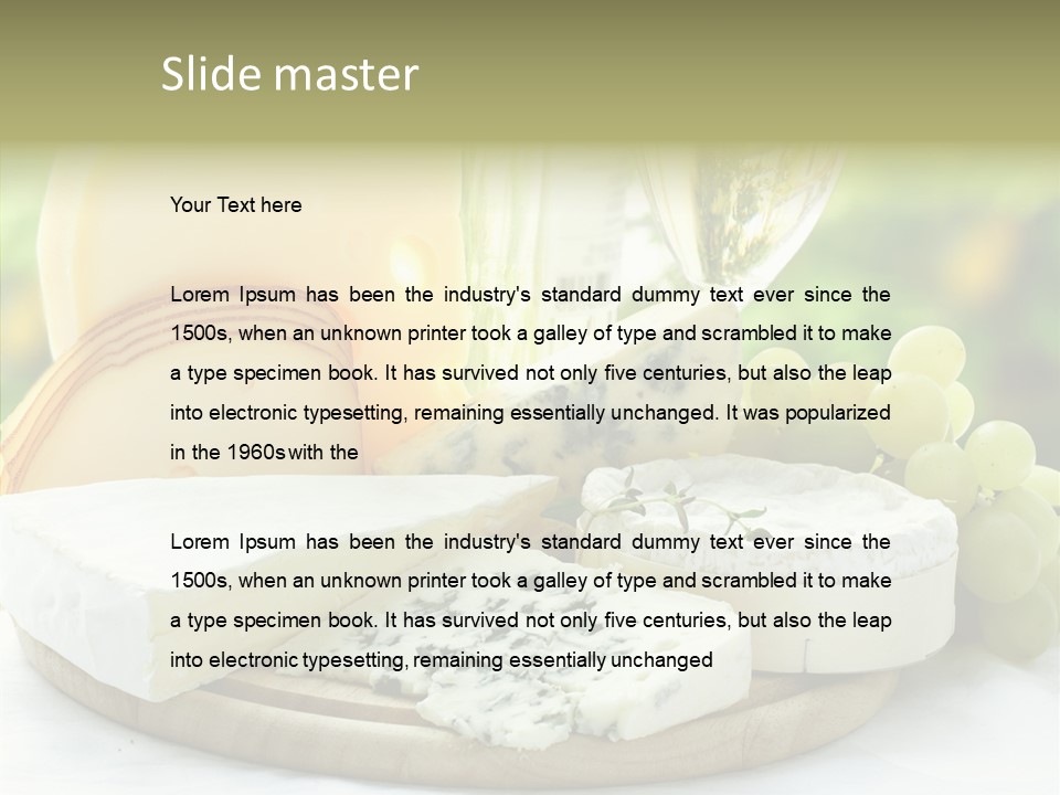 Traditional Swiss Brie PowerPoint Template