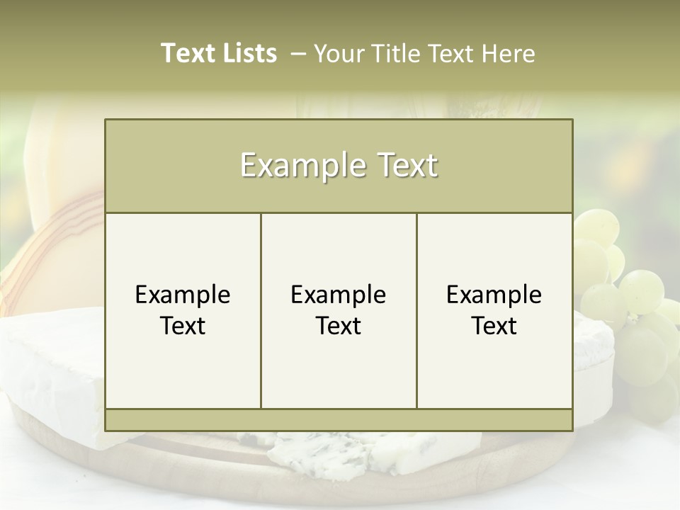 Traditional Swiss Brie PowerPoint Template