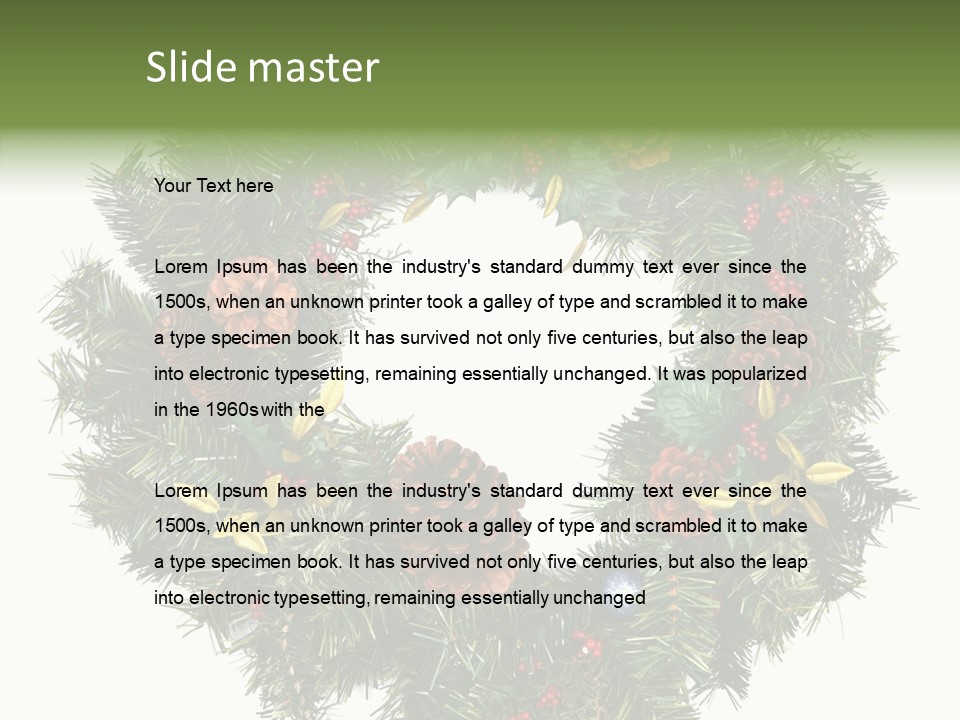 Christmas Evergreen Natural PowerPoint Template
