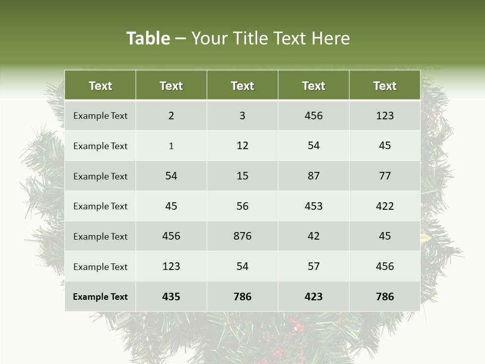 Christmas Evergreen Natural PowerPoint Template