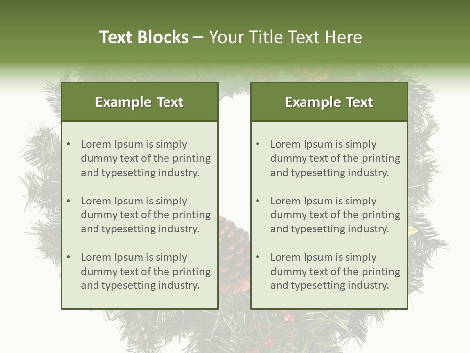 Christmas Evergreen Natural PowerPoint Template