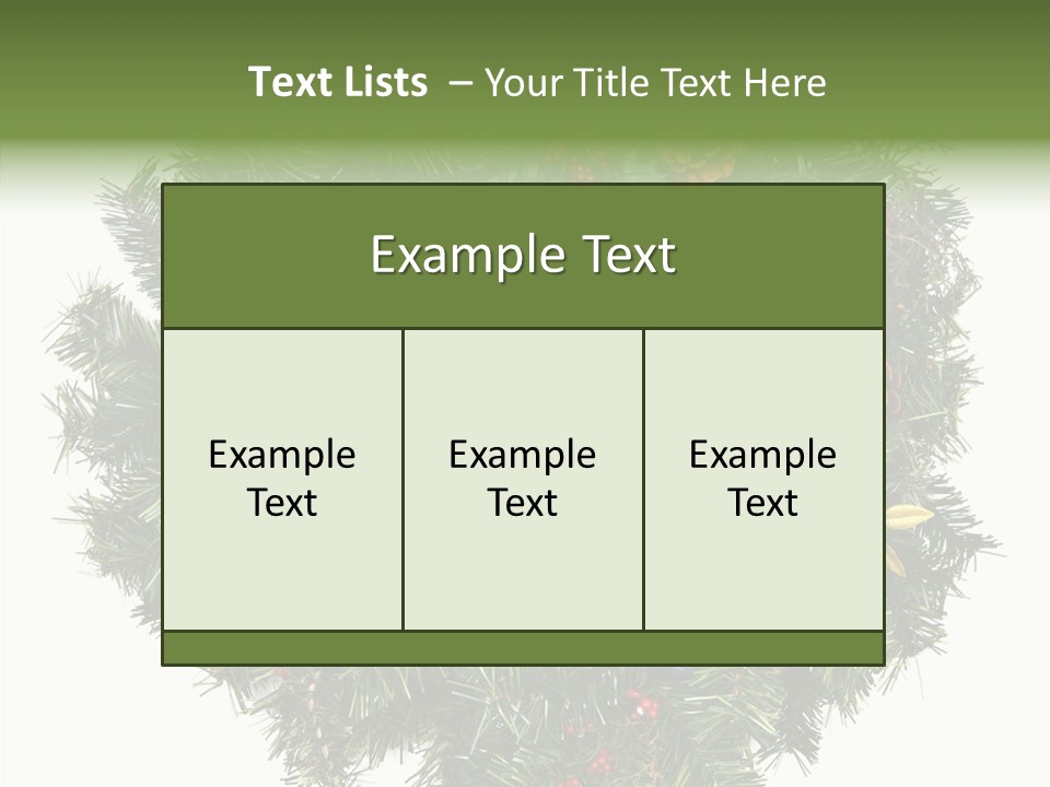 Christmas Evergreen Natural PowerPoint Template