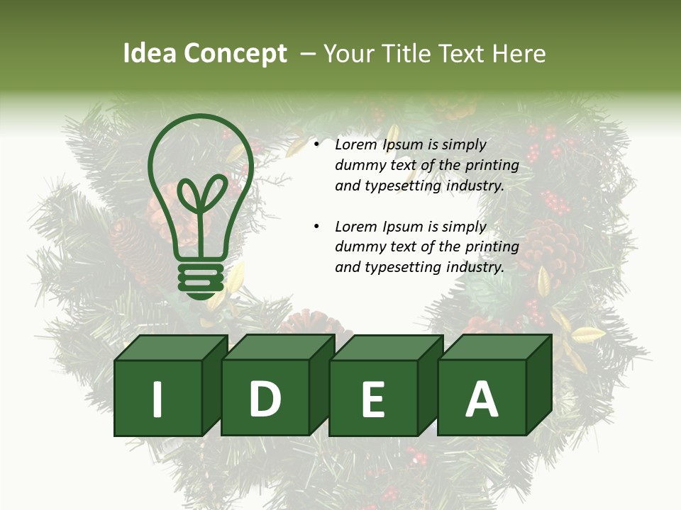 Christmas Evergreen Natural PowerPoint Template