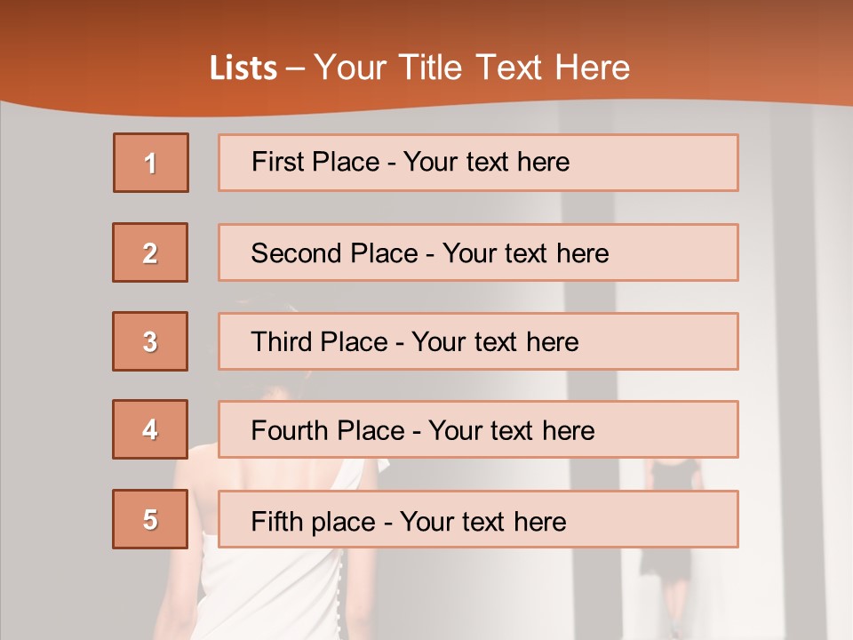 Back Female Taste PowerPoint Template