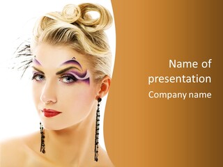 Copy Space Fashion Doll PowerPoint Template