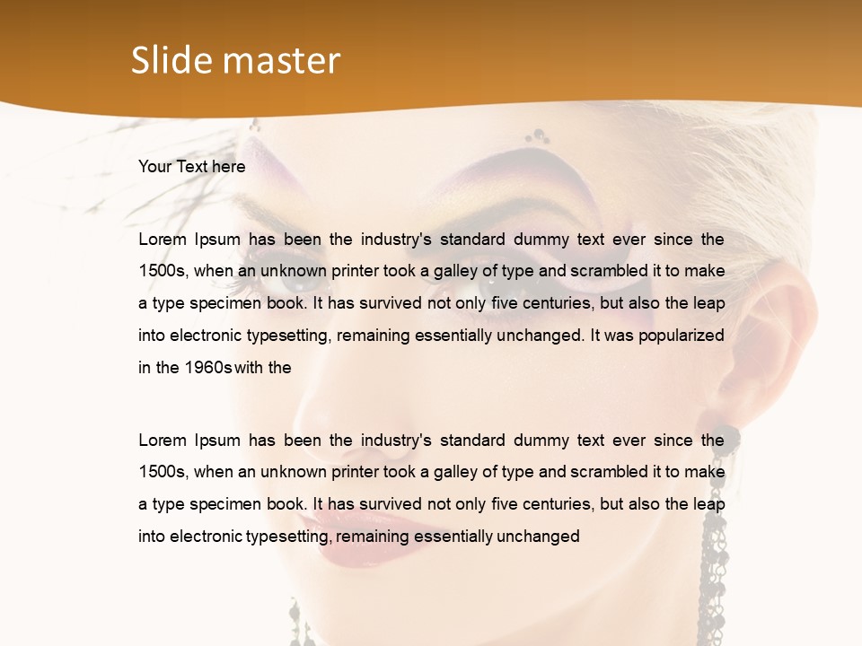 Copy Space Fashion Doll PowerPoint Template