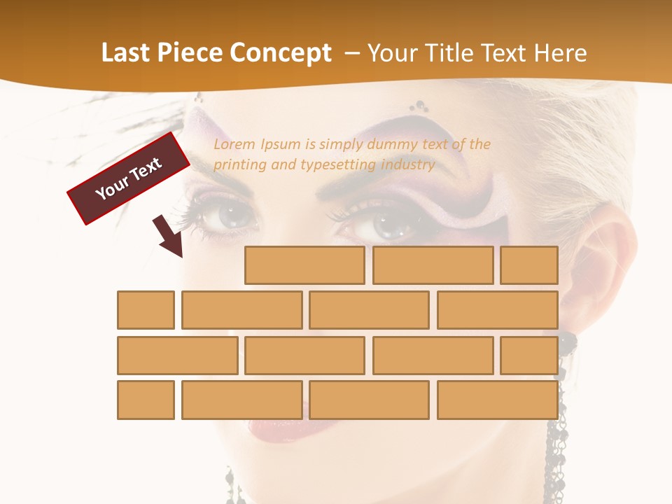 Copy Space Fashion Doll PowerPoint Template