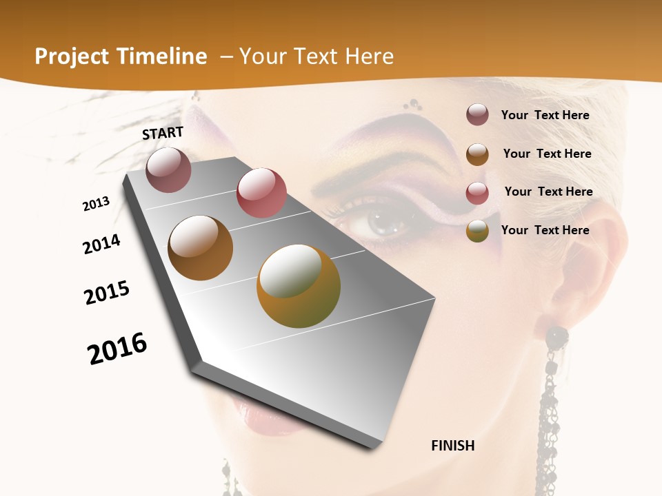Copy Space Fashion Doll PowerPoint Template