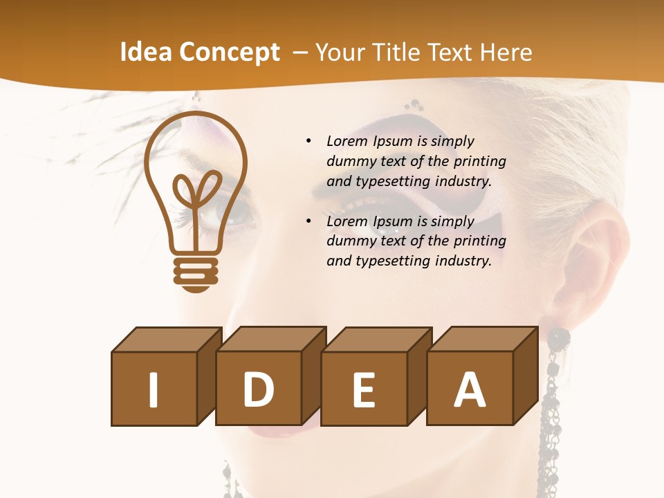 Copy Space Fashion Doll PowerPoint Template