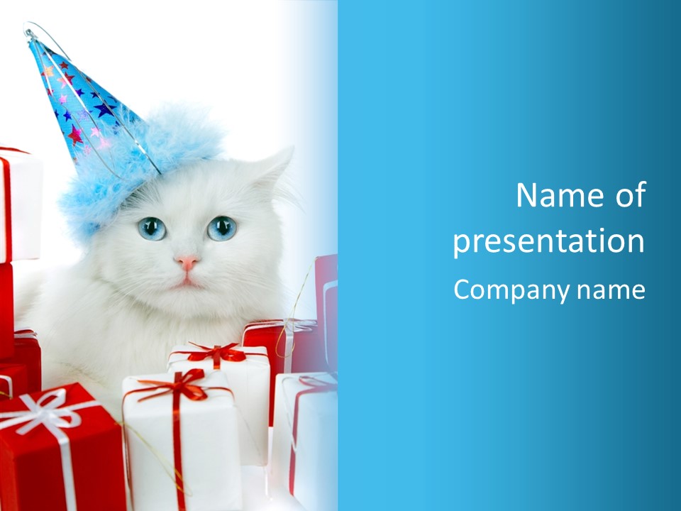 Fun Feline Cat PowerPoint Template