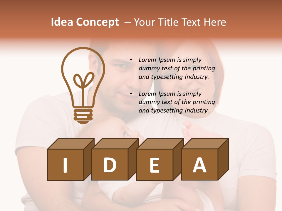 Girl Young Dad PowerPoint Template