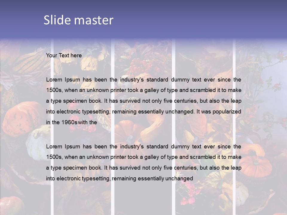 Colourful Vegetation Frame PowerPoint Template