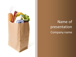 Sack Jar Food PowerPoint Template