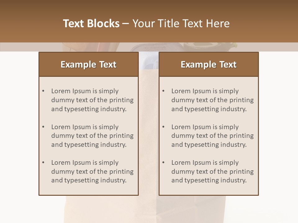 Sack Jar Food PowerPoint Template