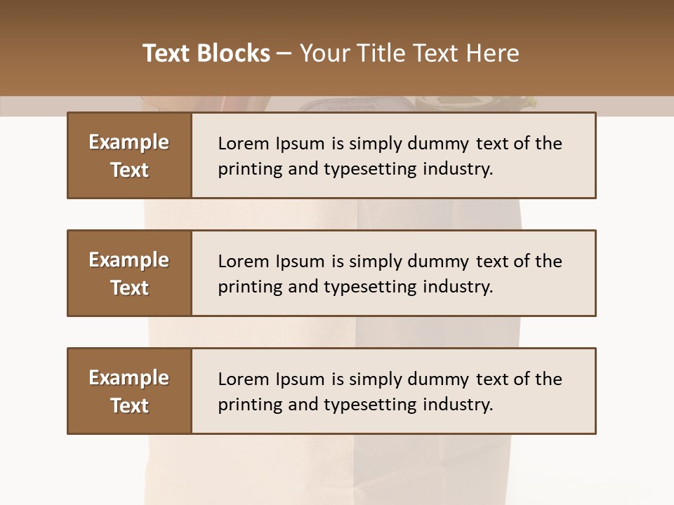 Sack Jar Food PowerPoint Template