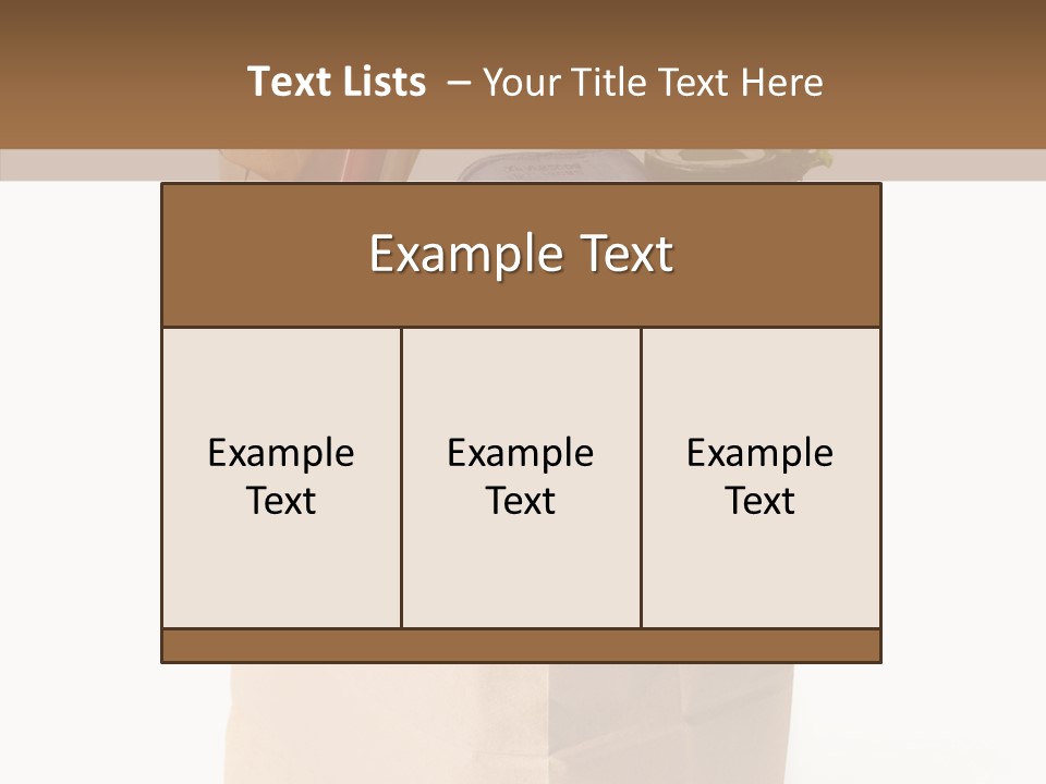 Sack Jar Food PowerPoint Template
