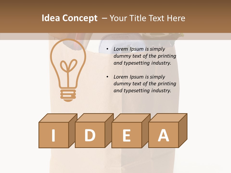 Sack Jar Food PowerPoint Template