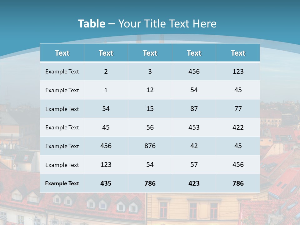 Table Trategy Figure PowerPoint Template