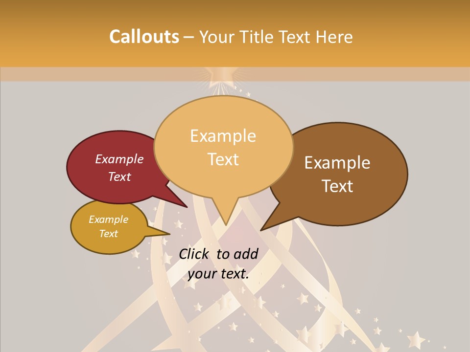 Holiday Illustration Joy PowerPoint Template