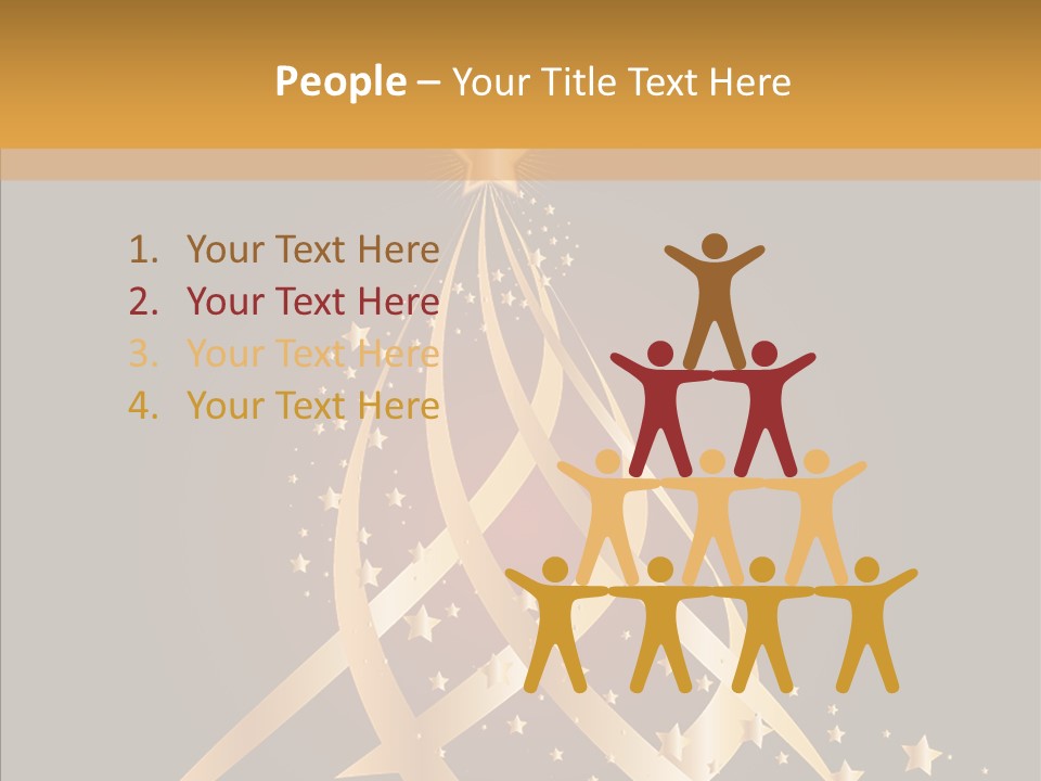 Holiday Illustration Joy PowerPoint Template