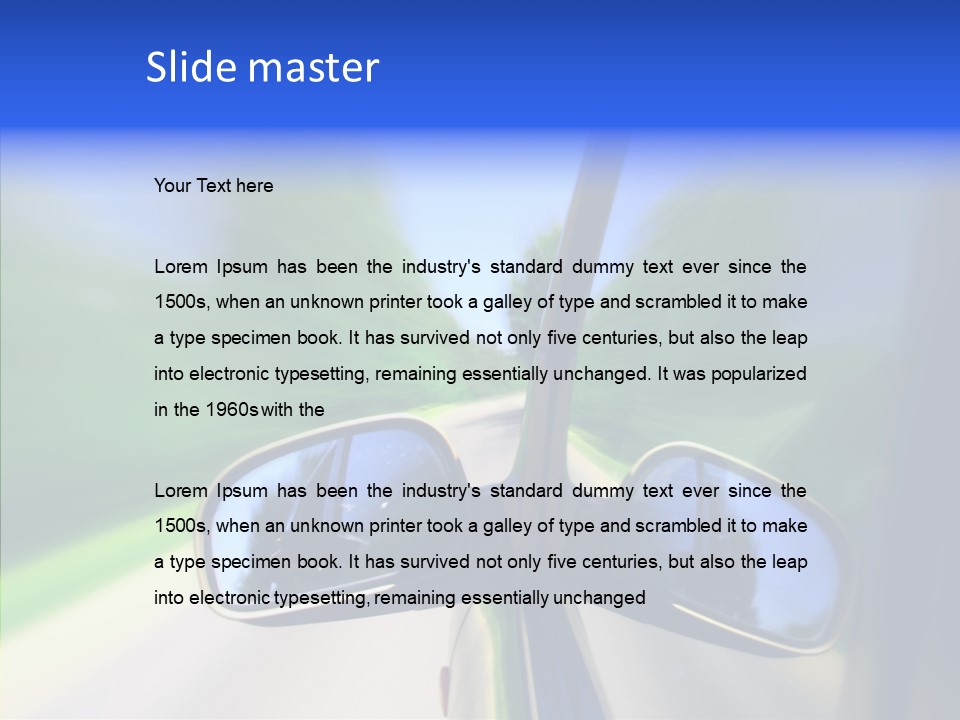 Rapid Road Movement PowerPoint Template