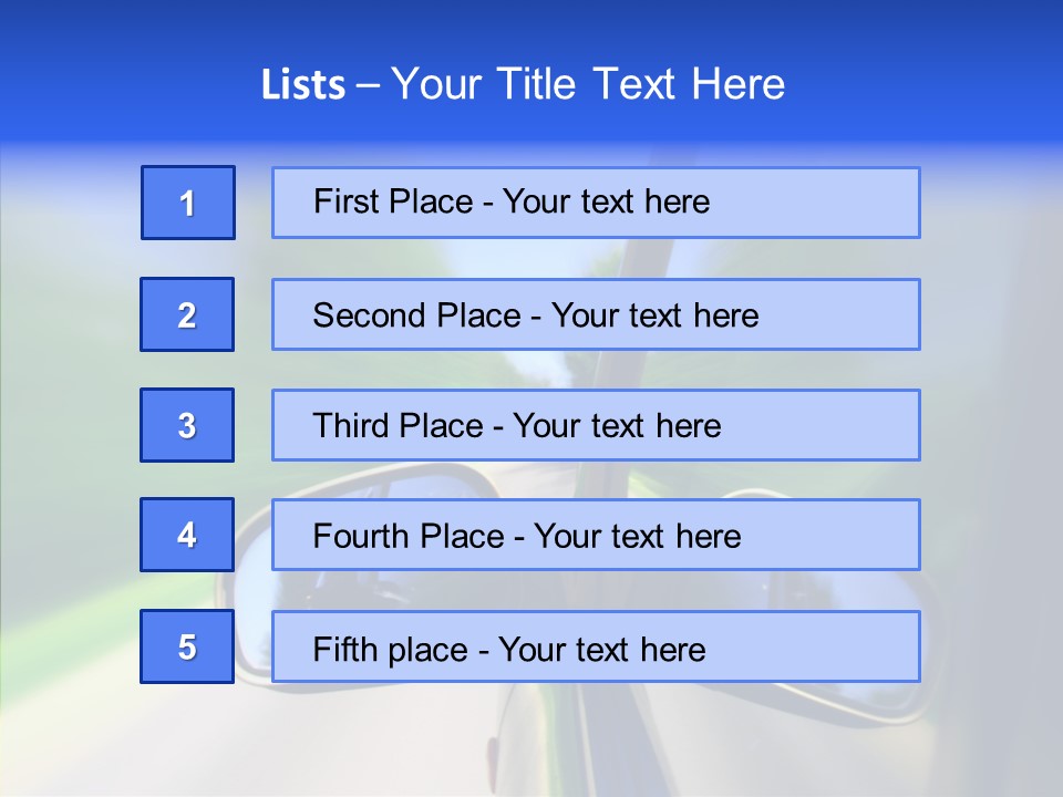 Rapid Road Movement PowerPoint Template
