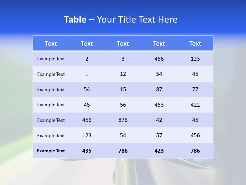 Rapid Road Movement PowerPoint Template