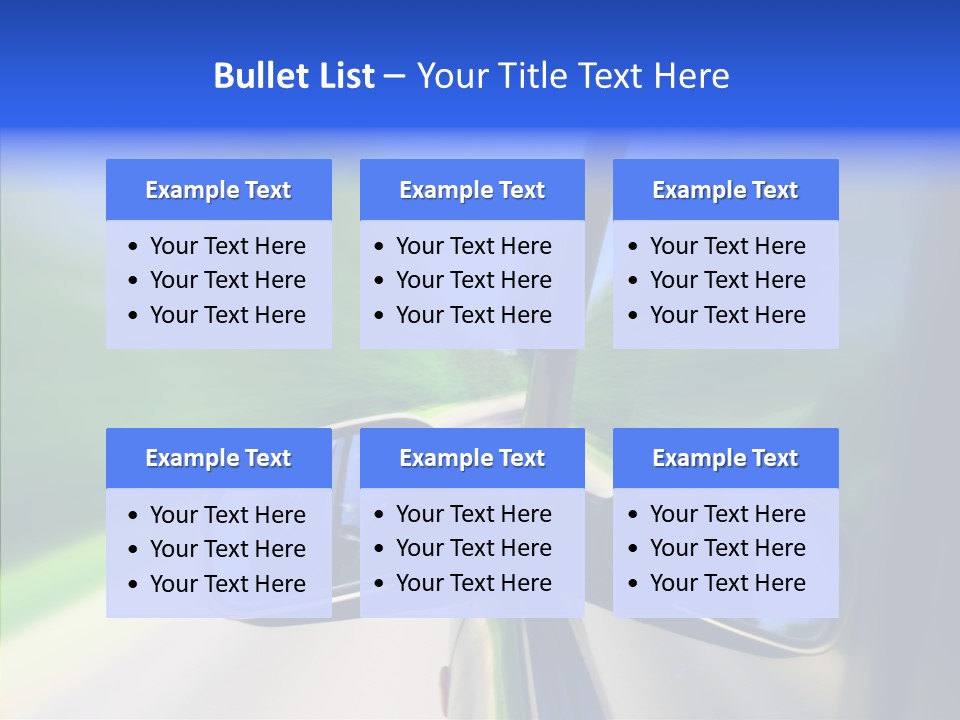 Rapid Road Movement PowerPoint Template