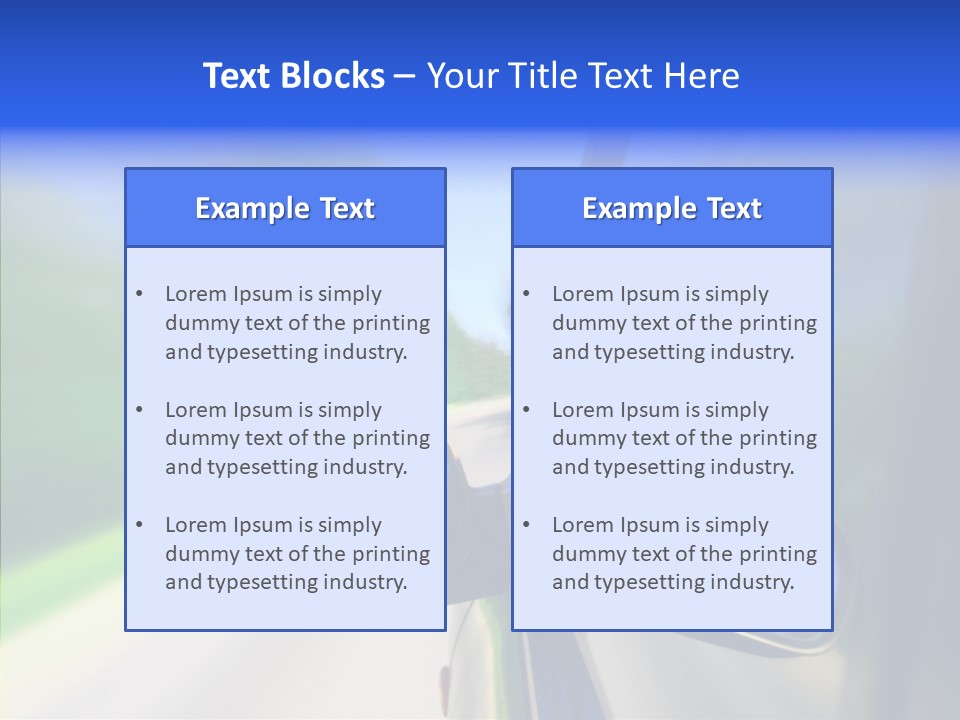 Rapid Road Movement PowerPoint Template