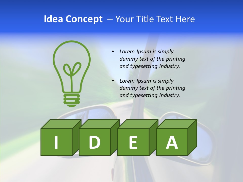 Rapid Road Movement PowerPoint Template