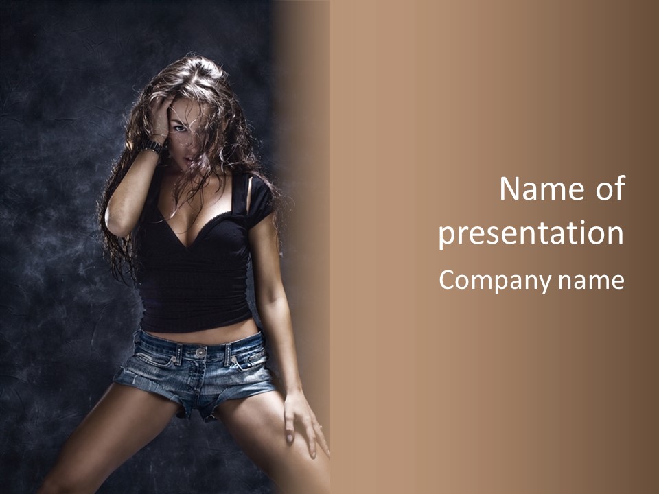 Temptation Dancer Hair PowerPoint Template