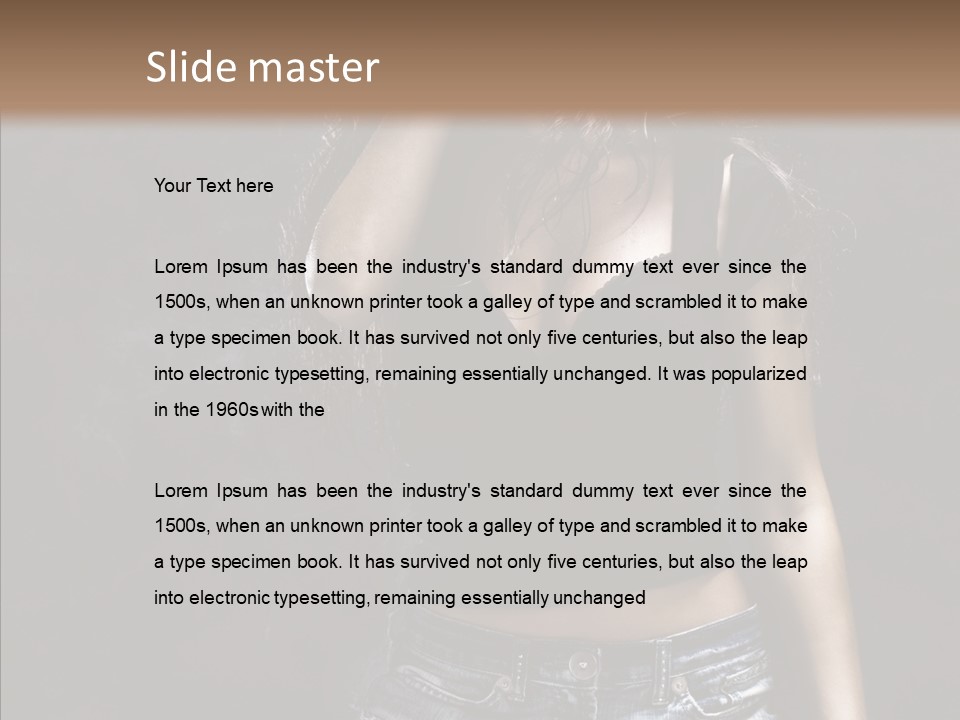 Temptation Dancer Hair PowerPoint Template