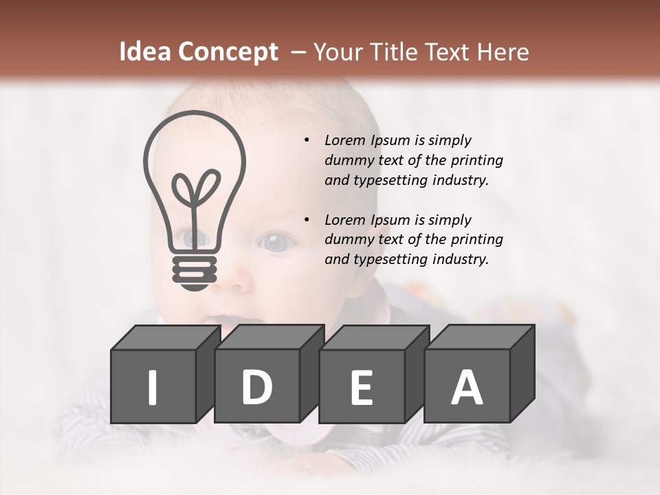 Cute Child Little PowerPoint Template