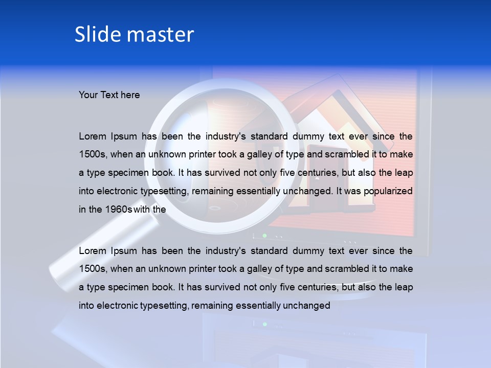 Magnifying-Gla Di Play Information PowerPoint Template