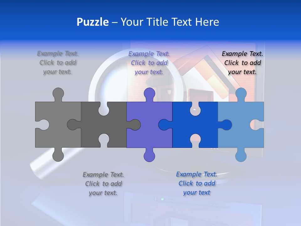 Magnifying-Gla Di Play Information PowerPoint Template
