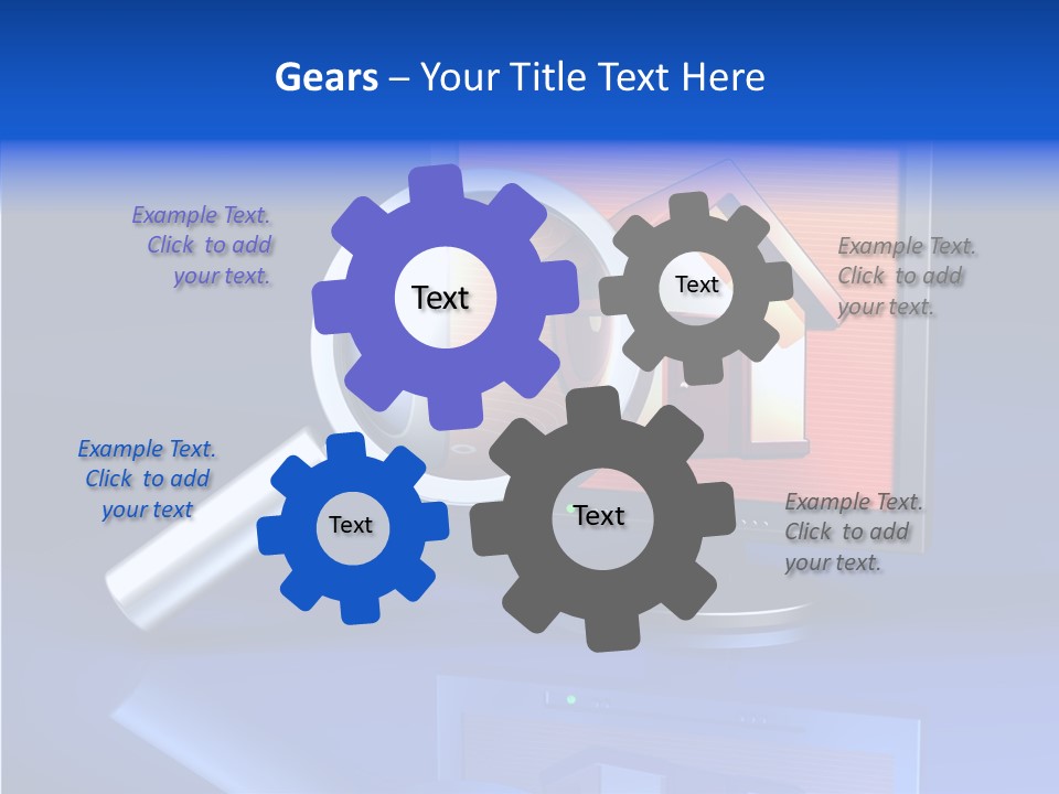 Magnifying-Gla Di Play Information PowerPoint Template