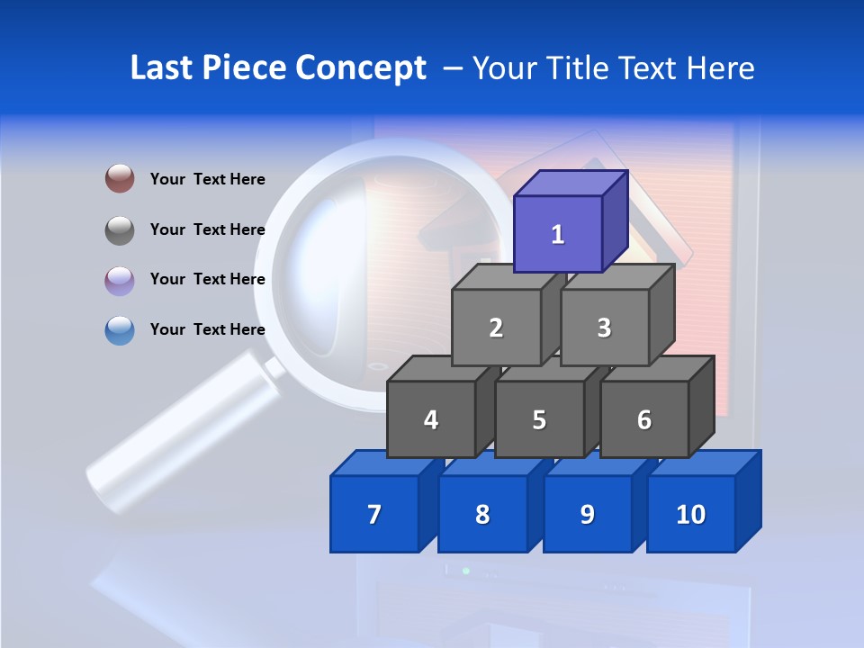 Magnifying-Gla Di Play Information PowerPoint Template