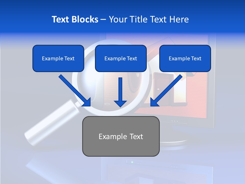 Magnifying-Gla Di Play Information PowerPoint Template
