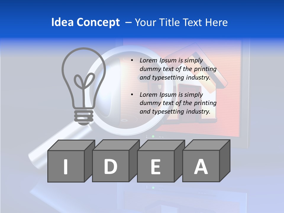 Magnifying-Gla Di Play Information PowerPoint Template