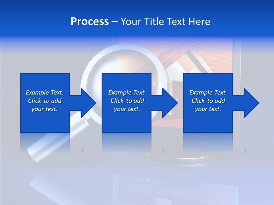 Magnifying-Gla Di Play Information PowerPoint Template