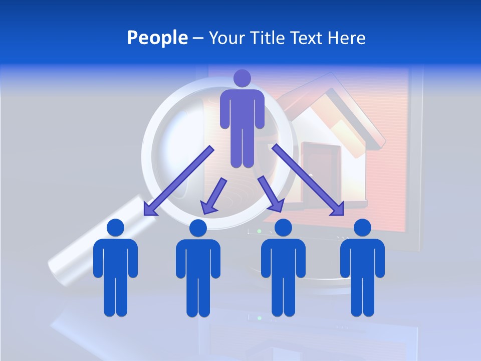 Magnifying-Gla Di Play Information PowerPoint Template