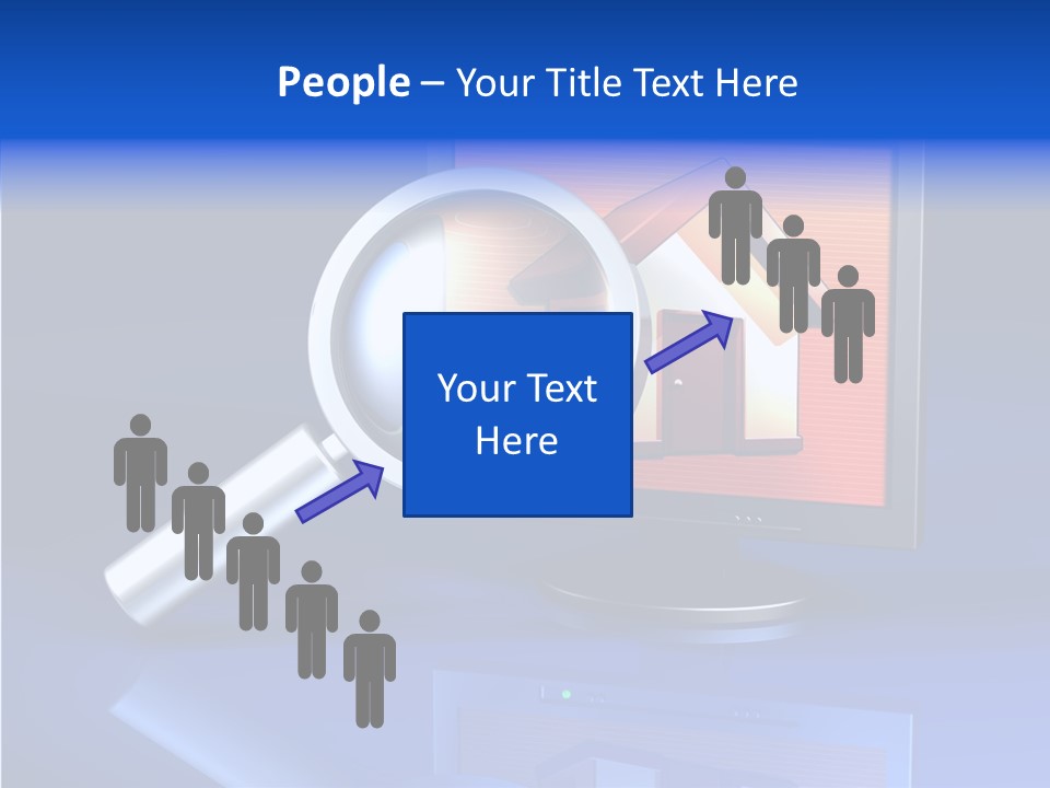 Magnifying-Gla Di Play Information PowerPoint Template