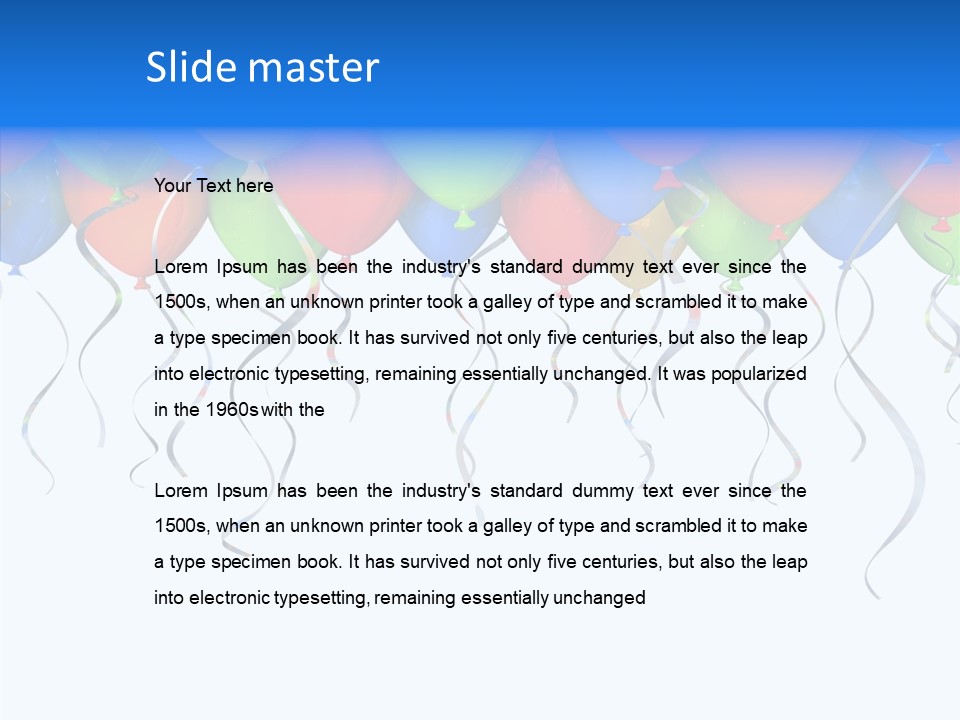 Float Circus Rainbow PowerPoint Template